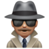 WhatsApp里的男侦探:中等肤色emoji表情