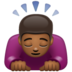 WhatsApp里的男士鞠躬:中黑肤色emoji表情