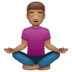 WhatsApp里的打坐的男人:中等肤色emoji表情