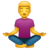 WhatsApp里的打坐的男人emoji表情