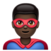 WhatsApp里的男超人:黑肤色emoji表情