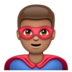 WhatsApp里的男超人：中等肤色emoji表情