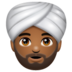 WhatsApp里的戴头巾的男人:中等深色肤色emoji表情