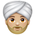 WhatsApp里的戴头巾者:中等浅肤色emoji表情