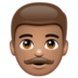 WhatsApp里的男:中等肤色emoji表情