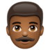 WhatsApp里的男:中黑肤色emoji表情