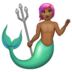 WhatsApp里的人鱼:中黑肤色emoji表情
