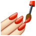 WhatsApp里的涂指甲油的手:浅肤色emoji表情