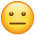 WhatsApp里的平淡的脸emoji表情