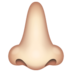 WhatsApp里的鼻子：浅肤色emoji表情