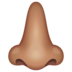 WhatsApp里的鼻子:中等肤色emoji表情