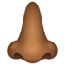 WhatsApp里的鼻子:中黑肤色emoji表情