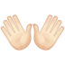 WhatsApp里的张开双手：浅肤色emoji表情