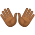 WhatsApp里的双手张开:中等深色肤色emoji表情