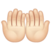 WhatsApp里的手掌向上：浅肤色emoji表情