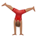 WhatsApp里的侧手翻的人:中等肤色emoji表情