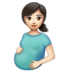 WhatsApp里的孕妇：浅肤色emoji表情