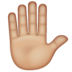 WhatsApp里的举手:中等浅肤色emoji表情