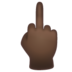 WhatsApp里的比中指的手:深色肤色emoji表情