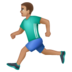 WhatsApp里的跑步者:中等肤色emoji表情