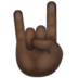 WhatsApp里的摇滚标志手：肤色暗淡emoji表情