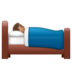WhatsApp里的卧床者:中等肤色emoji表情