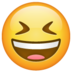WhatsApp里的咧嘴眯眼的脸emoji表情