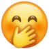 WhatsApp里的手捂嘴的脸emoji表情