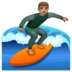 WhatsApp里的个人冲浪:中等肤色emoji表情