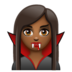 WhatsApp里的吸血鬼:中黑肤色emoji表情