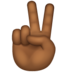 WhatsApp里的胜利之手:中黑肤色emoji表情