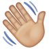 WhatsApp里的挥手:中浅肤色emoji表情