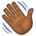 WhatsApp里的挥手:中黑肤色emoji表情