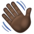 WhatsApp里的挥手：深色肤色emoji表情