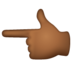 WhatsApp里的指向左边的手:中深色肤色emoji表情