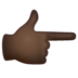 WhatsApp里的指向右边的手:深色肤色emoji表情