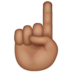 WhatsApp里的食指向上:中等肤色emoji表情