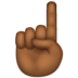 WhatsApp里的食指向上:中深色肤色emoji表情