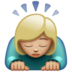 WhatsApp里的女性鞠躬:中等浅肤色emoji表情
