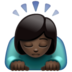 WhatsApp里的女人鞠躬：深色肤色emoji表情
