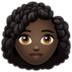 WhatsApp里的女人:深色肤色,卷发emoji表情