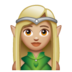 WhatsApp里的女精灵：中浅肤色emoji表情