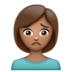 WhatsApp里的女人皱眉:中等肤色emoji表情