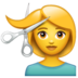 WhatsApp里的理发的女人emoji表情
