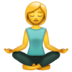 WhatsApp里的打坐的女人emoji表情