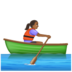 WhatsApp里的女子划艇：中等深色肤色emoji表情