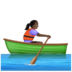 WhatsApp里的女子划艇：深色肤色emoji表情