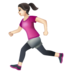 WhatsApp里的女子跑步:浅肤色emoji表情