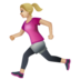 WhatsApp里的女子跑步:中浅肤色emoji表情