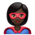 WhatsApp里的女超人:黑肤色emoji表情
